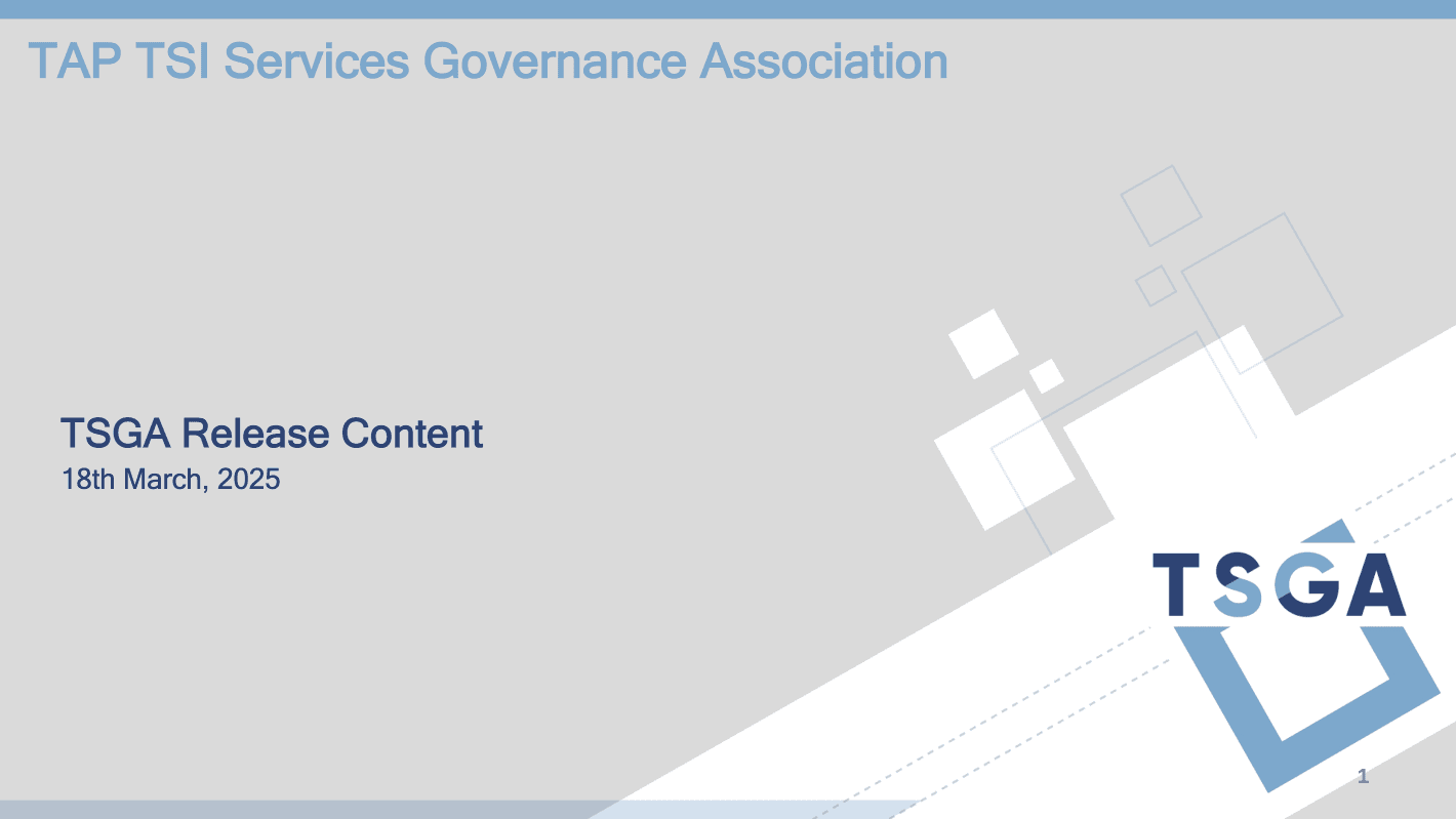 TSGA Release 2025-03-18 slide 1